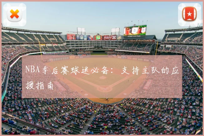 NBA季后赛球迷必备：支持主队的应援指南